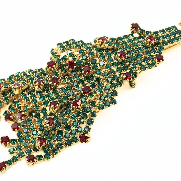 Kirks Folly Silent Night Limited Edition 013/500 Christmas Tree Green Red Brooch - Picture 7 of 9